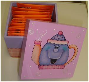 Mini porta -chá R$ 7,00